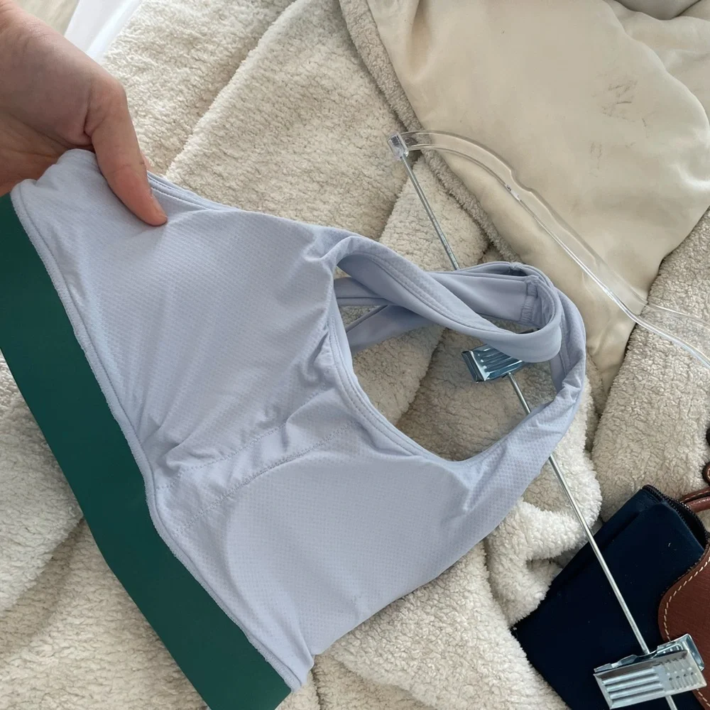 Athleta Blue and Green Activewear Matching Set